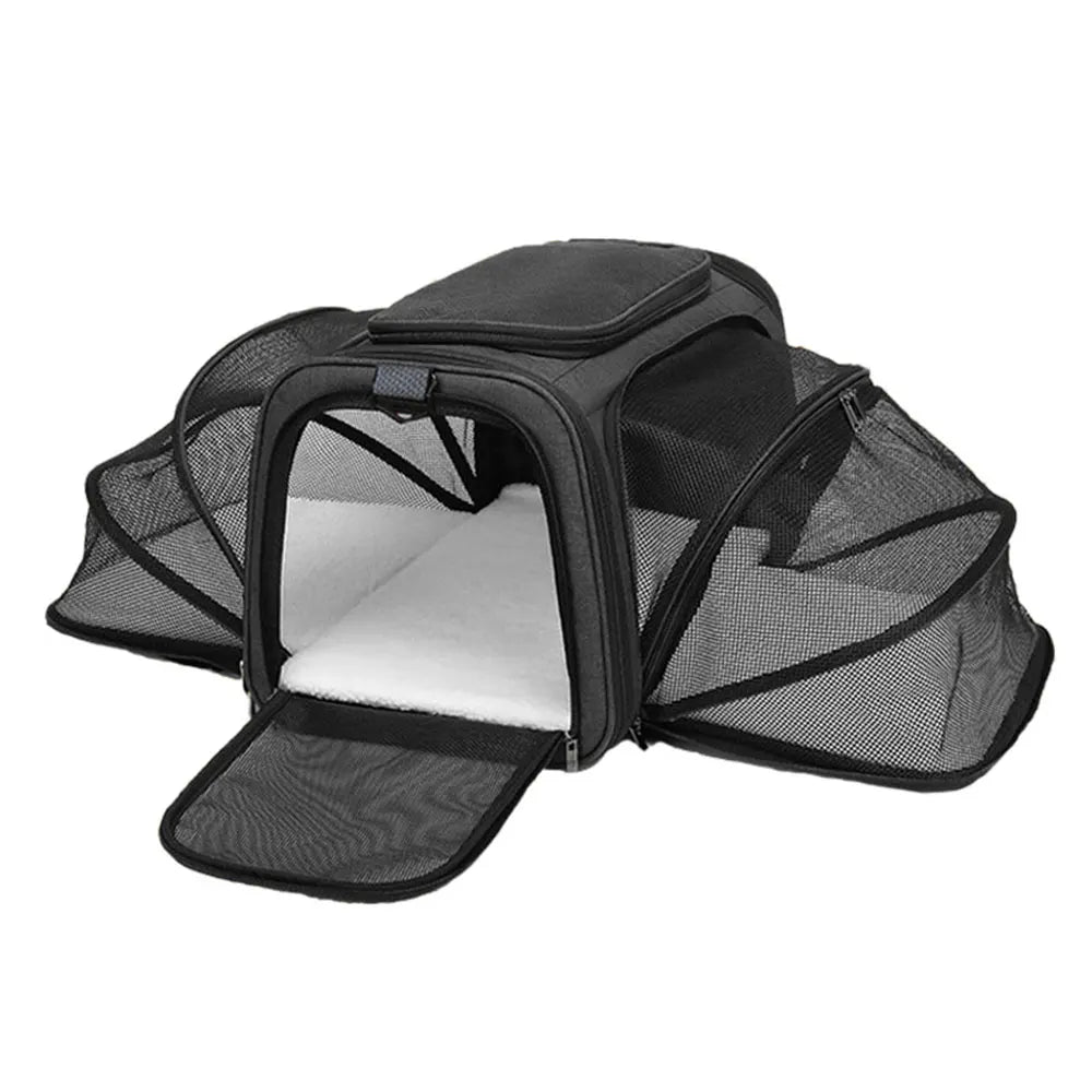Pet Carriers Bag Portable Breathable Foldable Bag Cat Dog Carrier Bags Outgoing Outdoor Travel Pets Cats Handbag Safety Zippers