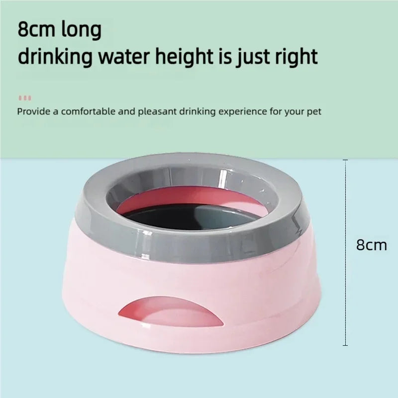 Pet Dog Bowls Floating Not Wetting Mouth Cat Bowl No Spill Drinking Water Feeder Plastic Portable Dog Bowl Dog Accessories