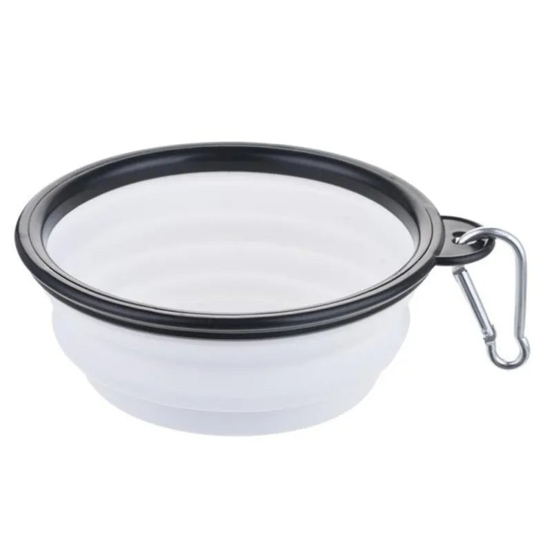 Portable Pet Food Bowl  Durable TPR Bowl  Cat and Dog Food Pet Silicone Collapsible Bowl Portable Travel Outdoor Water Food Bowl