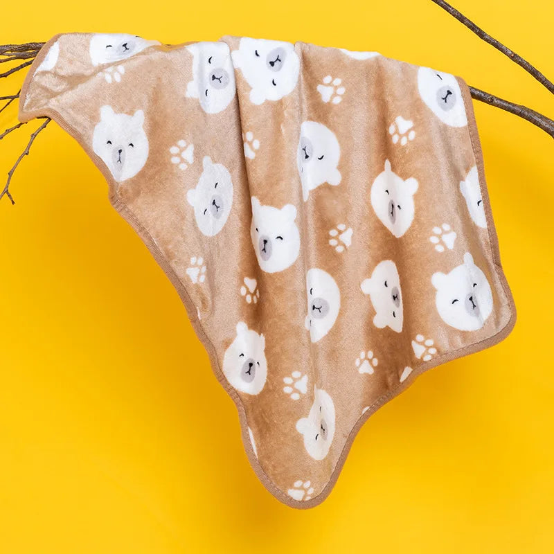 Warm Soft Pet Dog Blanket Mat Plush Thin Pet Sleeping Blanket for Dogs Cats Warm Breathable Cat Cover Blanket Pet Dog Supplies