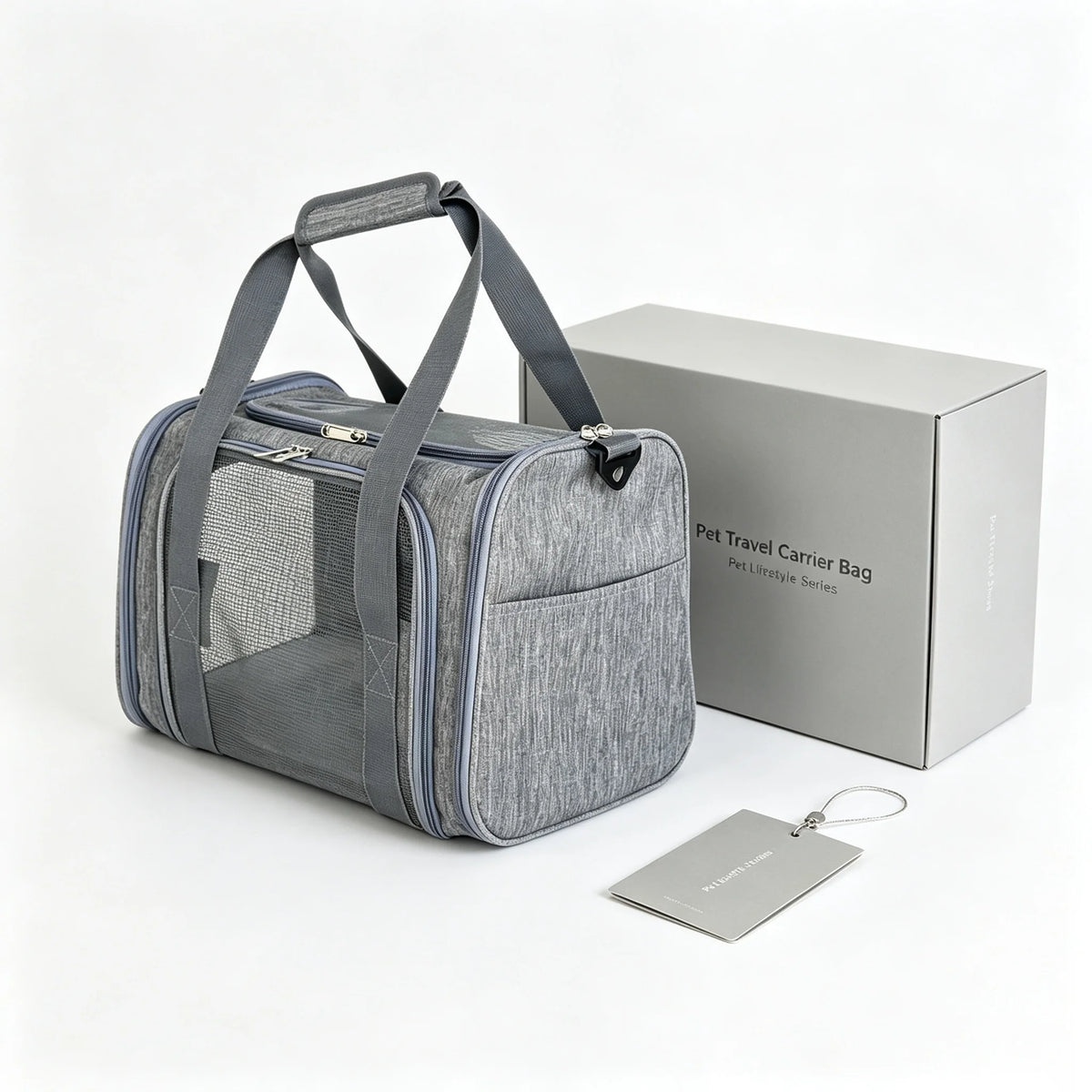 Soft-Sided Pet Carrier Bag for Medium Large Cats & Puppies, Portable Travel Dog Carrier Handbag