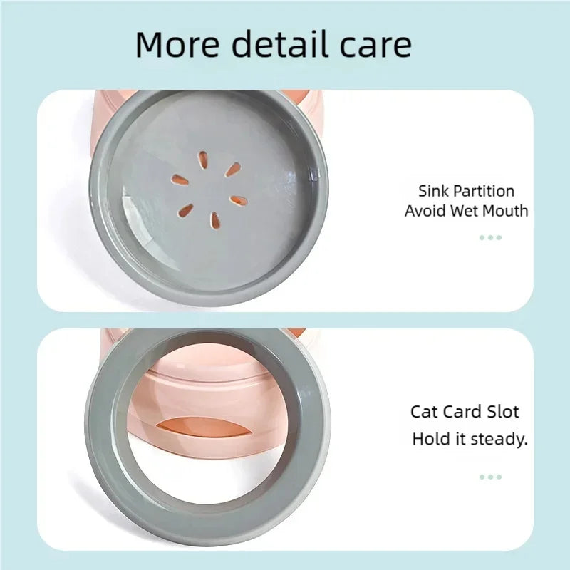 Pet Dog Bowls Floating Not Wetting Mouth Cat Bowl No Spill Drinking Water Feeder Plastic Portable Dog Bowl Dog Accessories