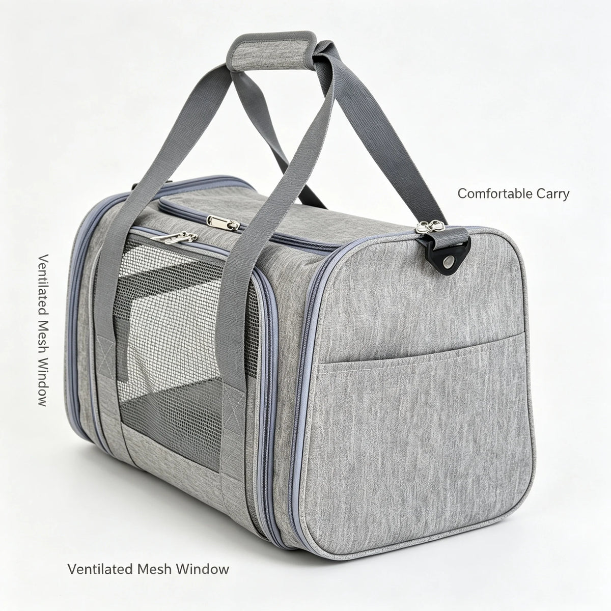 Soft-Sided Pet Carrier Bag for Medium Large Cats & Puppies, Portable Travel Dog Carrier Handbag
