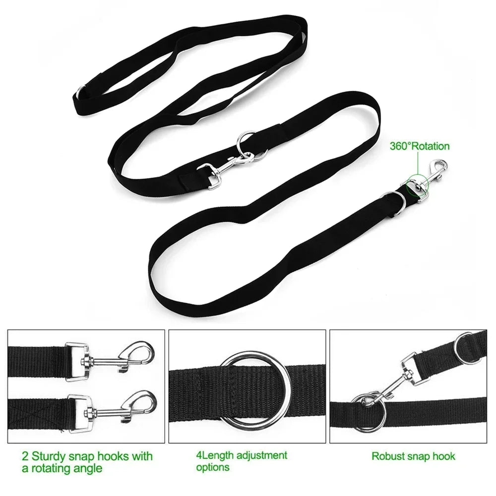 Adjustable Dogs Walking Training Lead Police Style Control Dog Lead Leash Dog Chain Dog Leashes Safety Pet Leashes